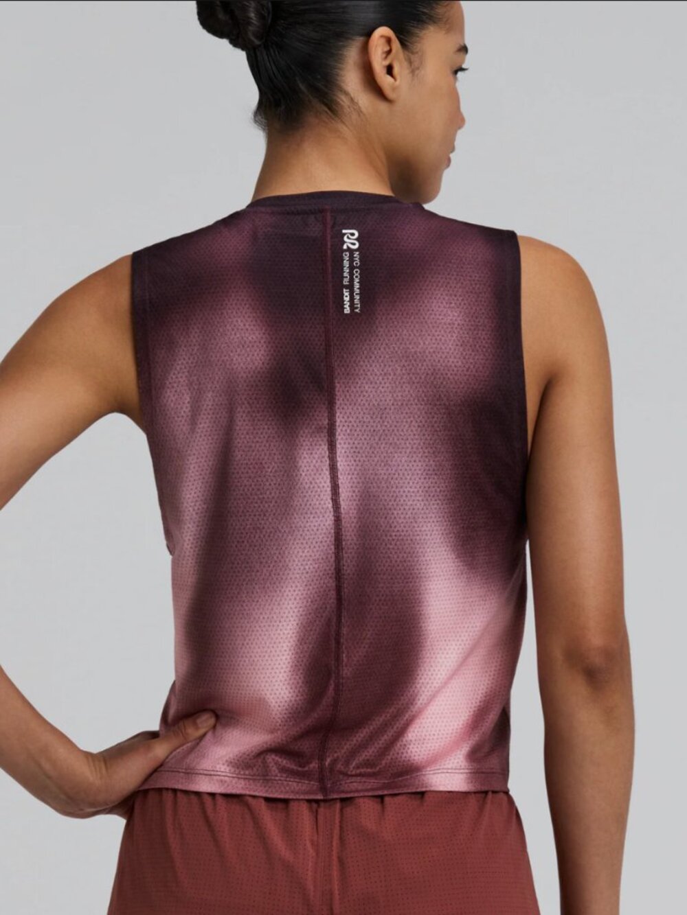 Bandit Women's Micromesh™ Run Tank - Flow State Mahogany Multi M - Picture 2 of 4